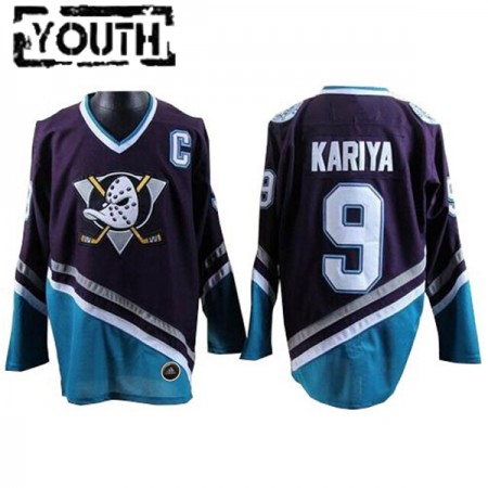 Kinder Eishockey Anaheim Ducks Mighty Ducks Trikot Paul Kariya 9 CCM Throwback Authentic